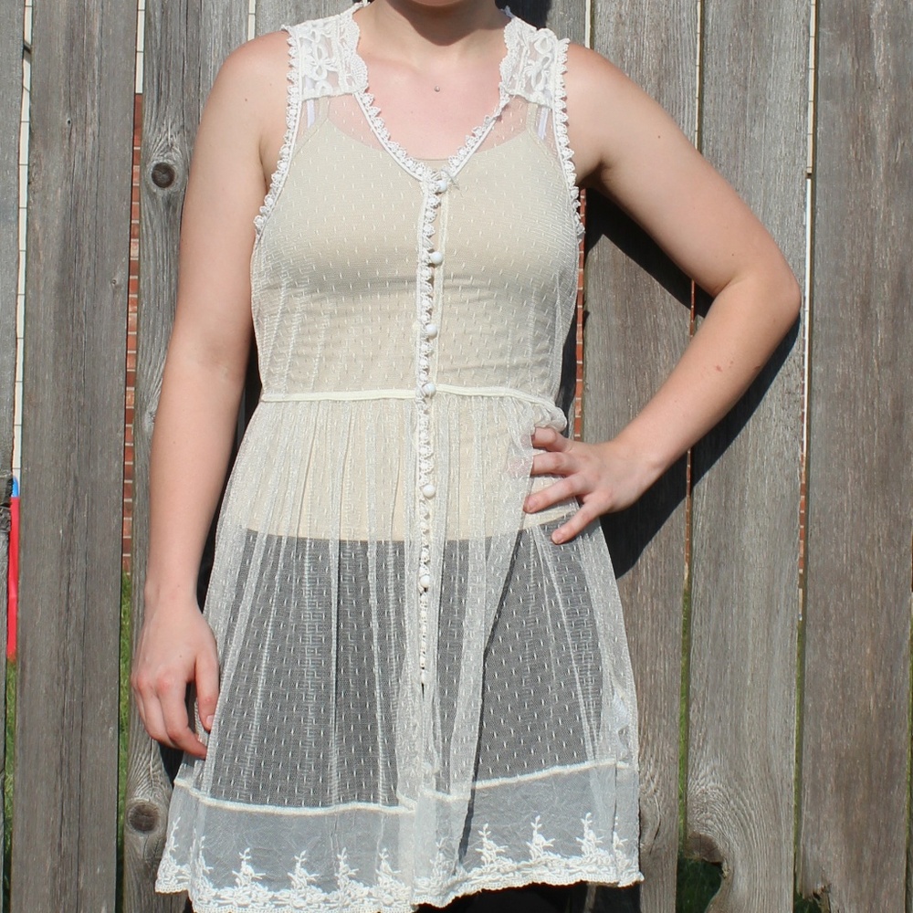 ‼️SOLD‼️Forever 21 Lace Slip Cover Dress